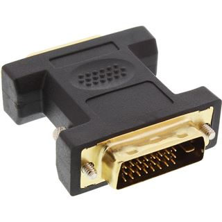InLine DVI-D Adapter DVI 24+1 Stecker auf DVI 24+5 Buchse Schwarz