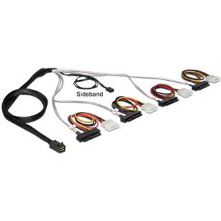 0.50m Delock SAS Anschlusskabel SFF-8643 Stecker auf 4xSFF-8482 +