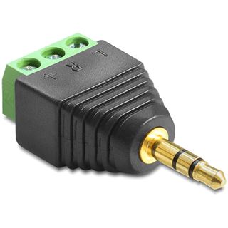 Delock Audio Adapter 3.5mm Klinken-Stecker auf 3pin Terminalblock