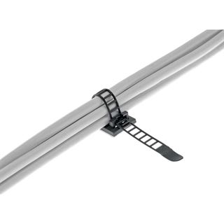 InLine Kabelbinder mit B&uuml;ndelklemme x85mm schwarz 10 St&uuml;ck