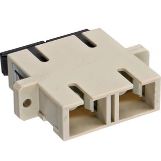 InLine LWL Kupplung Duplex SC/SC multimode beige Keramik-H&uuml;lse