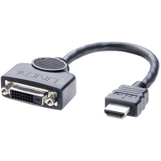 (&euro;54,50*/1m) 0.20m Lindy HDMI Adapterkabel HDMI-Stecker auf DVI