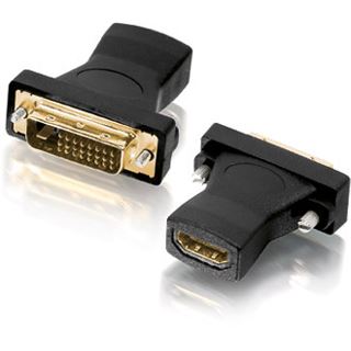 Equip HDMI Adapter HDMI-Buchse auf DVI 24+1 Stecker Schwarz vergoldet