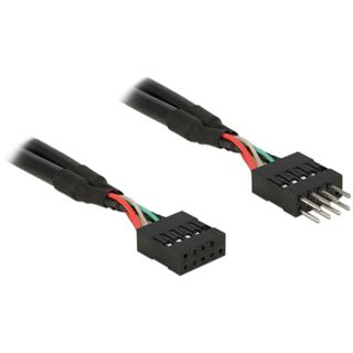 Delock USB Verl. Pinheader 10Pin zu 10Pin St/Bu 0.25m