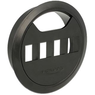 Delock Keystone Halterung 4-Port für Tischbau 80mm schwarz