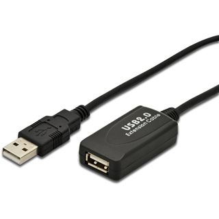 (&euro;2,18*/1m) 5.00m Digitus USB2.0 Verl&auml;ngerungskabel aktiv