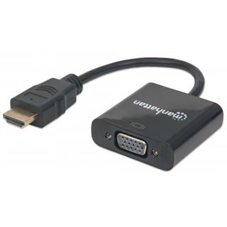 Manhattan HDMI Adapter HDMI-Stecker auf VGA 15pol Buchse + USB