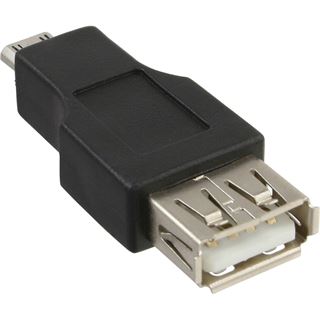 InLine Micro-USB Adapter, Micro-B Stecker an USB A Buchse