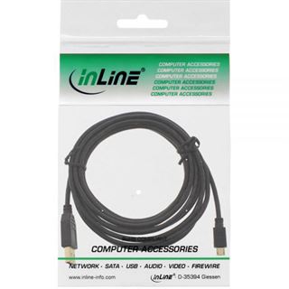 (€1,63*/1m) 3.00m InLine USB2.0 Anschlusskabel USB A Stecker auf