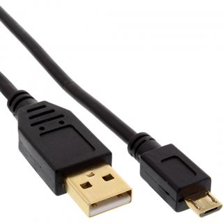 (&euro;9,80*/1m) 0.50m InLine USB2.0 Anschlusskabel USB A Stecker auf