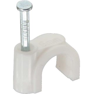 InLine Kabelschelle 8mm rund, weiß, 100 Stück