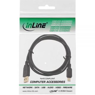 (&euro;2,45*/1m) 2.00m InLine USB2.0 Anschlusskabel USB A Stecker auf