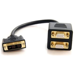 Startech DVI auf 2x VGA 30cm Splitter Kabel - DVI-I Analog Dual VGA