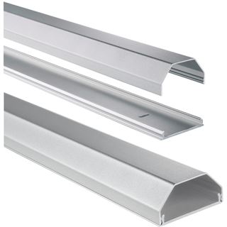 Hama Alu-Kabelkanal eckig 110/5/2,6 cm, Silber