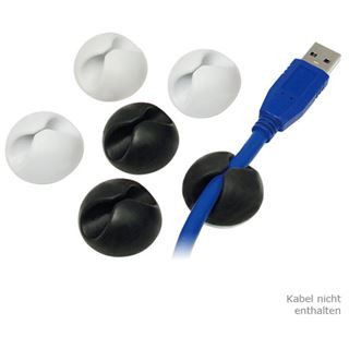 Logilink Kabelhalter 6 Stk. (3x weiß/3x schwarz), LogiLink