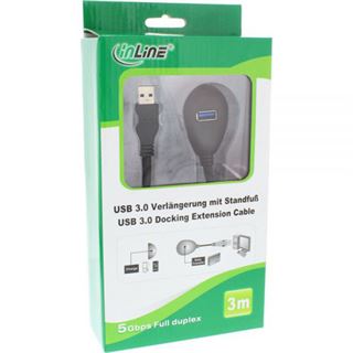 (€3,97*/1m) 3.00m InLine USB3.0 Anschlusskabel USB 3.0 USB A