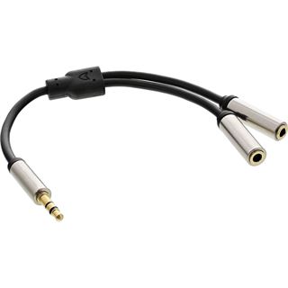 InLine Audio Y-Kabel Slim 3.5mm Klinke Stecker Stereo auf 2x 3.5mm