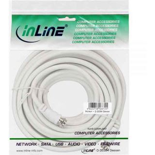 (€0,59*/1m) 15.00m InLine SAT Anschlusskabel F Stecker auf F