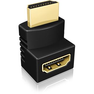 ICY BOX HDMI Adapterset HDMI-Stecker auf HDMI-Buchse Schwarz 2 Stueck