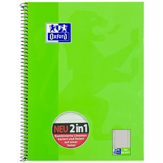 Oxford Collegeblock "KarLi", DIN A4+, gr&uuml;n, 80 Blatt