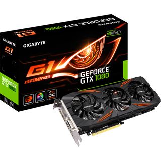 8GB Gigabyte GeForce GTX 1080 G1 Gaming Aktiv PCIe 3.0 x16 (Retail)