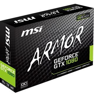 8GB MSI GeForce GTX 1080 Armor 8G OC Aktiv PCIe x16 (Retail)