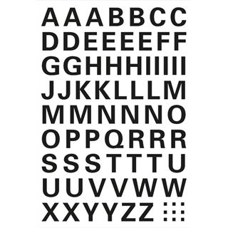 Herma Buchstaben-Sticker A-Z, Folie schwarz, 10 mm hoch