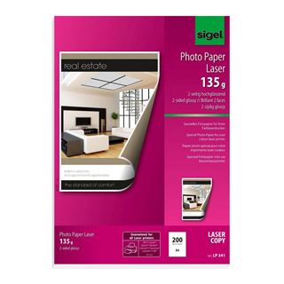 sigel Foto-Papier, DIN A4, 135 g/qm, 2-seitig glossy 200Blatt
