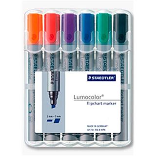 Staedtler Lumocolor Flipchart-Marker 356B, 6er Etui