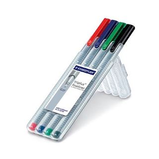 Staedtler Fineliner triplus BRILLIANT COLOURS, 4er Etui