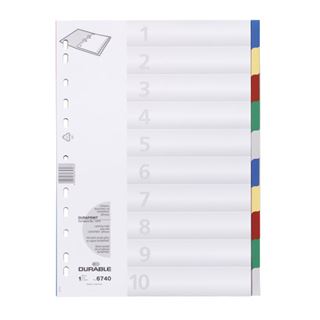 Durable Kunststoff-Register, A4, PP, 10-teilig