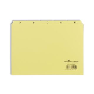 Durable Karteiregister A - Z, PP, A5 quer, gelb, 25-teilig