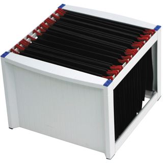 Helit H�ngeregistratur-Korb f&uuml;r 40 H�ngemappen, lichtgrau