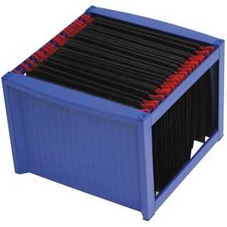 Helit H�ngeregistratur-Korb f&uuml;r 40 H�ngemappen, blau
