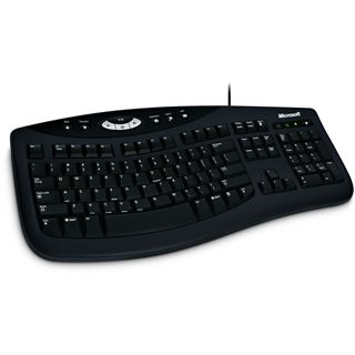 Microsoft 2000 Comfort Curve Tastatur Schwarz Deutsch USB