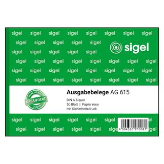 sigel Formularbuch "Ausgabebeleg", A6 quer, 50 Blatt
