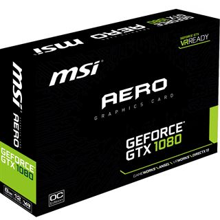 8GB MSI GeForce GTX 1080 Aero 8G OC Aktiv PCIe 3.0 x16 (Retail)