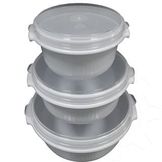 Emsa Mikrowellentöpfe-Set MICRO FAMILY, 3-teilig, weiß