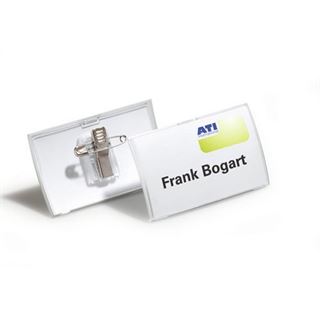 DURABLE Namensschild Click Fold, mit Kombiklemme, 75 x 40 mm