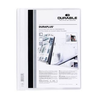 DURABLE Schnellhefter DURAPLUS, DIN A4, weiß, überbreit