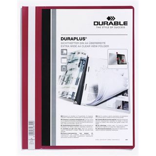 DURABLE Schnellhefter DURAPLUS, DIN A4, rot, überbreit