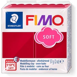 FIMO SOFT Modelliermasse, ofenhärtend, kirschrot, 57 g