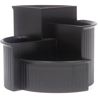 helit Multik&ouml;cher Linear, 4 F&auml;cher, Polystyrol, schwarz