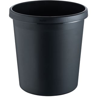 helit Papierkorb, 18 Liter, PE, rund, schwarz