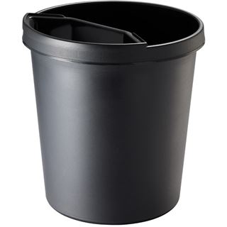 helit Papierkorb, 18 Liter, PE, rund, schwarz