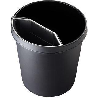 helit Papierkorb, 18 Liter, PE, rund, schwarz