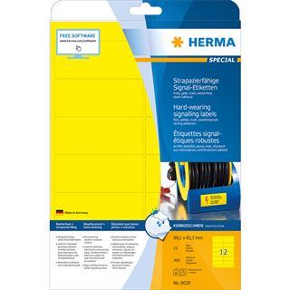 HERMA Signal-Etiketten SPECIAL, 99,1 x 42,3 mm, gelb