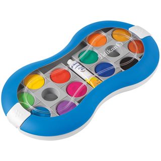 Pelikan Deckfarbkasten Space+, 12 Farben, blau
