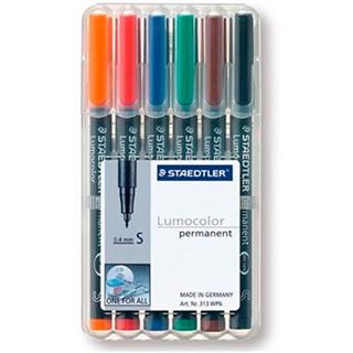 STAEDTLER Lumocolor Permanent-Marker 313S, 6er Etui