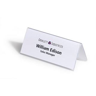 DURABLE Tisch-Namensschild, Dach-Form, aus Hartfolie 150 x 61